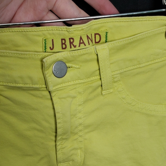 J BRAND Bright Yellow Mid-Rise Skinny Jeans Size 27 Brt Chartr 8011K120 - Picture 5 of 11